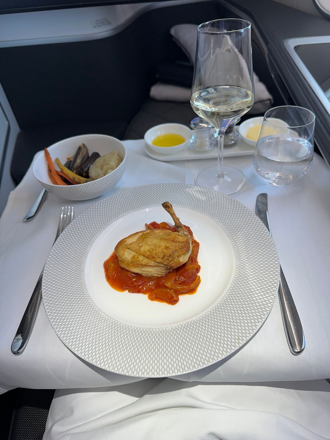 The chicken was tender and nicely cooked with the stew complementing it well 