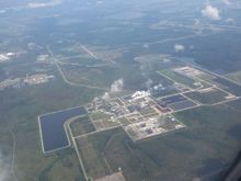 Scenery from outside the window upon takeoff from Orlando