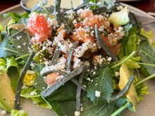 Kale salad (lunch). Recommend