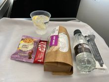 Snack meal DXB-LHR (chicken and coleslaw sandwich, there was a veg alternative, I think tomato and mozzarella)