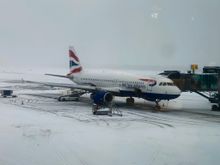 Snowy departure from Oslo
