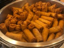 2 days in a row, vegetables or duck spring rolls