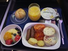 I’ve had these before and thought they were OK, but the eggs on this trip were like tepid rubber pucks. Fruit was surprisingly decent. 