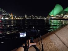 Setting up the Gorilla pod for night pictures in Sydney...