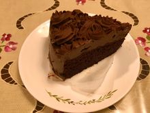 Dark chocolate olive oil cake