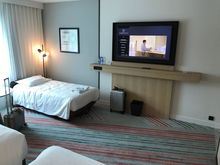 Extra bed, TV has youtube and a very wide assortment of channels