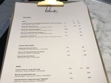 Prices for sparkling / champers / bubbly at KLM's Blue Bar 
