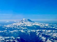 Mt Rainier - always a beautiful sight when landing at SEA.  AUS-SEA.