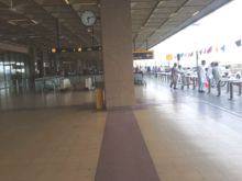 Dropped off. This is the view looking towards the international side of the terminal