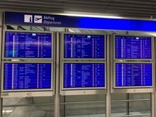 There are a lot more flights here than in North America.