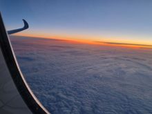 A sliver of the A350 wingtip...should've sat further back!