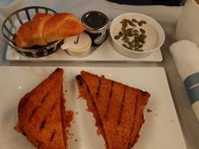 AVML breakfast. Bircher, Croissant and a toastie. Not sure what was in it, but it was nice enough.