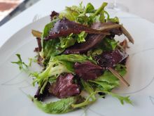 Simple perfectly dressed salad at IAD