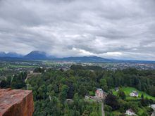 Far yonder you can see Salzburg airport (we didn't transit through it though)