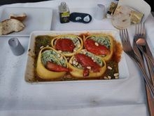 JFK-LAX "James Beard" Pasta - good, too much ricotta filling