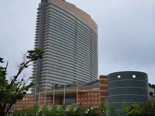 Approaching the hotel from street level