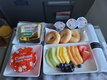 Fruit and Yogurt Plate (Bagels from the Escape lounge)
