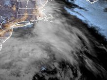 This is from today. Yesterday it was more interesting with this thing of the coast that might get classified as a sub- tropical storm that also produced winds.