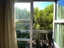 View to courtyard from room