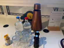 Flasks of water 
& sophisticated audio equipment: where is no.1 son when you need him to pair up bluetooth