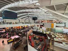 View from the terrace over part of the main terminal area 