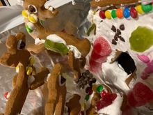One of the reindeer seems to have had a little accident