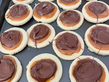 “Twix” cookies. A little too much work for what they are - and I wasn’t as neat as I could have been. Still tasty, however. 