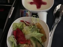 The salad and desert were good. 