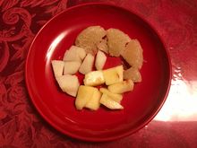 Peach , pear and pomelo 