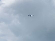G-CIVZ over Boscastle today