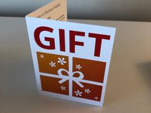 Welcome gift bag card