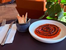 Muhammara
Pita chips, sunflower and pumpkin seeds, pickled red onions, and balsamic reduction