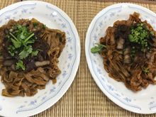 Noodles ,  mee pok , with the oyster sauce ( all time favourite) andsambal