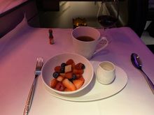 Too full for desert, choose fruit with rose syrup, which was perfect.  Why can't other majors copy this?