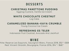 The desserts option 