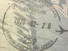 JNB departure