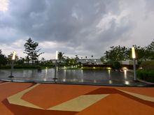 The day of checkout had Rain. The view of Vembnad lake