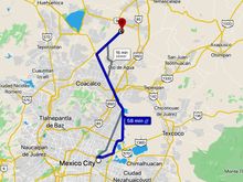Route MEX - NLU, Google Maps