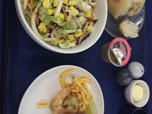 Salad and shrimp appetizer 