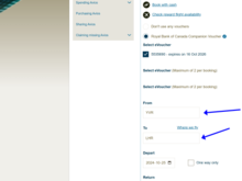 Canadian Avios screen
