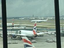 Turning off runway 27L