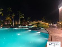 Outdoor swimming pool (4ft)  - Kids have two slides 