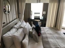 Seen from bathroom into bed
