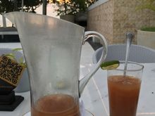 The size difference in ordering a pitcher jug versus a glass
(You can pour 6/7x)