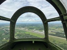 Sat on the rear gunner’s seat