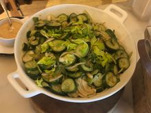 One night was cucumber salad…