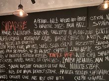 Menu chalkboard 