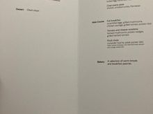 BA 142 menu - didn’t take a pic of my full English as there are pictures in the thread.