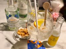 With yuzu tonic water