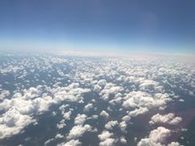 Clouds look like cotton balls